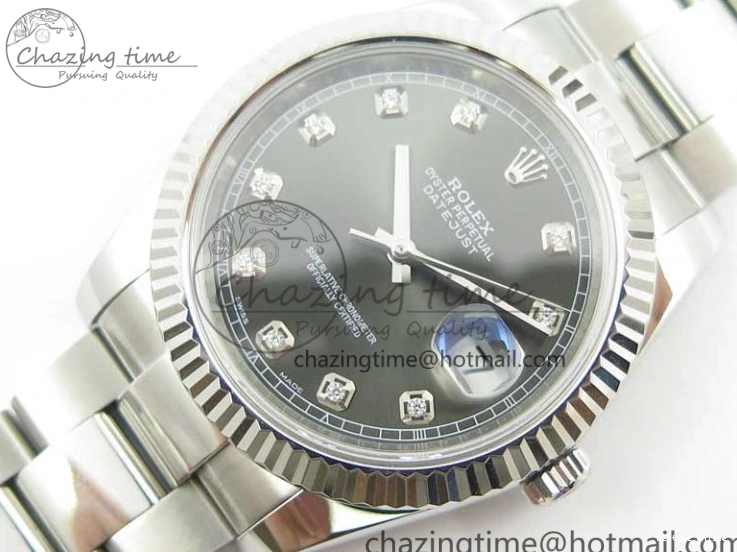0506 DateJust 126334 SS Noob 1:1 904L Best Edition Gray Dial Diamond on Oyster Bracelet A MultiPurpose 3167